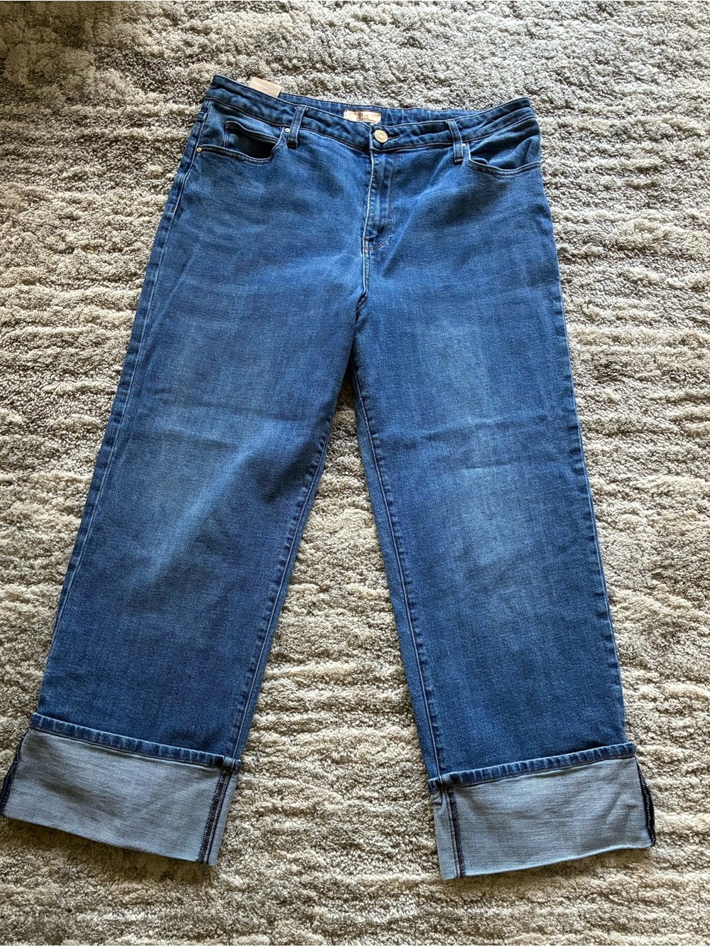Kut from the Kloth Dark Blue Boyfriend Wide-Leg Jeans